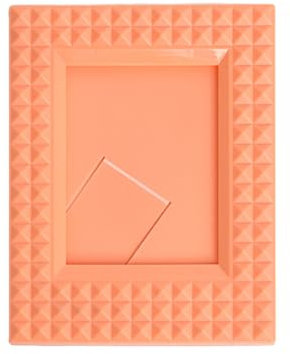 Smbcgdm Fotorahmen, schützender Bilderrahmen, einfarbig, rutschfest, geprägt, 7,6 cm, freistehend, Desktop-Dekor für kostbare Fotos, Orange