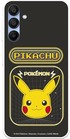 Schutzhülle kompatibel mit Samsung Galaxy A15 5G, offizielles Pokémon-Pikachu Videospiel zum Schutz Ihres Handys. Flexible transparente Silikonhülle mit offizieller Pokémon-Lizenz
