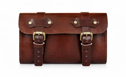 american blue Damen- und Herren-Leder-Satteltasche, Fahrrad-Zubehörtasche, Vintage-Tasche (Dynamics)