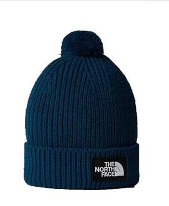 THE NORTH FACE Herren Logo Box Pom Beanie-Mütze, Midnight Petrol, One Size