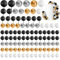 Morcheiong 114 Pcs Cake Balls Decorations Balloon Cake Topper Cake Insert Topper Foam Cake Topper Balls Cake Picks for Cake Decorations Birthday Party Wedding Anniversary (Black,Silver,Gold)