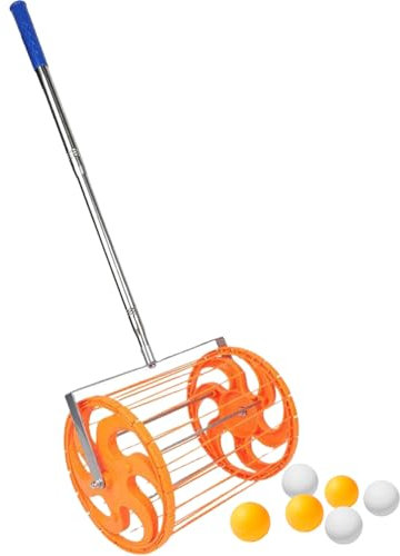 Lamppdcor Tennis Ball Picker Upper Tennis Ball Picker für 120 Bälle, Rolling Tennis Ball Collector mit einziehbarem Pol, Pickleball Picker Upper mit Nicht -Slip -Griff für Trainingszubehör