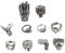 DEARMAMY 20 Stk Punk-tier-ring Verstellbare Ringe Für Damen Drachenring Festival-party-ringe Vintage Biker-ring Ringe Für Frauen Damenringe Partyring Punk Stapelbare Tierringe
