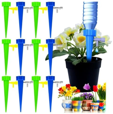 Jushion Automatisch Bewässerung Set, 12 Stück Einstellbar Bewässerungssystem Garten zur Pflanzen und Blumen Bewässerung Zimmerpflanze Bewässerung Ideal als Urlaubsbewässerungssystem