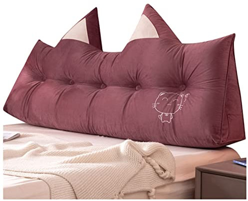 Modern Velvet Wedge Headboard Pillow for Double Bedside Reading Sofa Bed Backrest and TV Cushion Perfect for Bedroom or Bunk Bed
