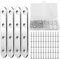 Flat Brackets for Wood Kit 20Pcs 78× 16 × 1.75mm Flat Joining Plates with 80 Screws Stainless Steel Mending Plates Metal Brackets for Wood for Repairing Fixing Joining Furniture