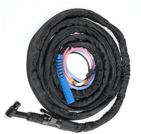 WIG-Schweißbrenner-Set, 8 M Kabel, Wassergekühlter WP18-Mutteranschluss, Ergonomisches Design, Hohe Leistung, Feuerbeständig, für WIG-Schweißgerät WP18, für Wassergekühltes (4 m
