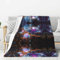 ZhanGM 127 x 101,6 cm warme Flanelldecke, Überwurf, Universum, Galaxie, Raumdecke für Sofa, Couch, Bett, Wohnzimmer, ideal für Camping, Reisen, Kino