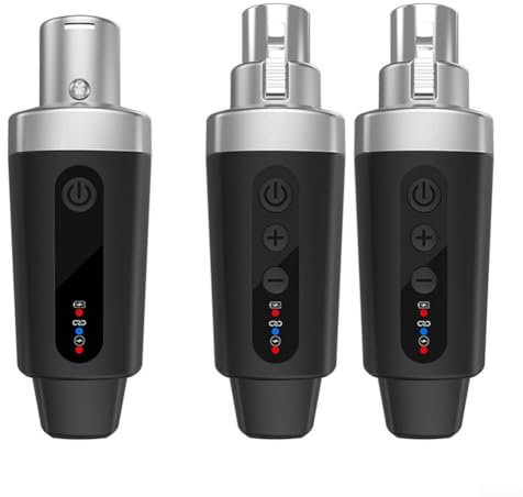 Zoegneer 1 jeu XLR sans fil pour configuration de microphone, émetteur et récepteur sans fil vers sans fil pour une meilleure liberté audio (1 en 2)