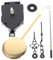 OSALADI 4 Sätze Uhrwerk leise Wanduhr Flip-Uhr Digitale Wanduhr LED-Wanduhr Bausatz Standuhr haarreifen Wanduhr Mechanismus Uhrzeigersatz Uhr-Ersatzset Taktversorgung Uhr-Kit Plastik Black