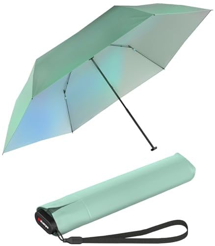 Knirps Taschenschirm US.050 Ultra Light Slim Manual mit UV- und Hitzeschutz mit irisierender Beschichtung - mint