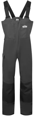 Gill Fishing Mens Aspect 2.0 Salopette Trousers - Fully Taped, Waterproof, PFAS Free Water Repellent Coating, Breathable & Relief Zipper (Graphite, XL)