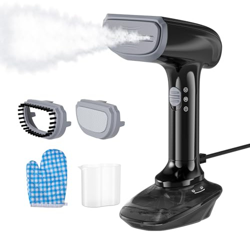 Trsaow Handheld Dampfbügler 1200W, 30s Schnelle Aufheizung, 23g/min Kontinuierlicher Dampf, 300ml Abnehmbarer Wassertank, Tragbare Kleidung Dampfbügelstation für Kleidung mit Zubehör