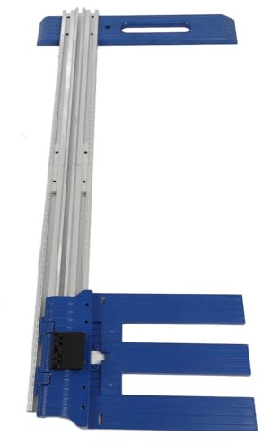 Fesjoy Binario di Guida per Taglio Circolare, Binario Multifunzionale in Lega di Alluminio, Facile Usare con Supporto Liscio per Falegname, Gamma di Taglio 0-65 Cm, Scala Precisa,