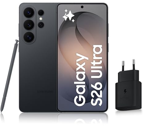 Samsung Galaxy S26 Ultra, Smartphone Android 5G avec Galaxy AI, 512 Go, Chargeur Secteur Rapide 25W Inclus, Smartphone déverrouillé, Noir, Version FR