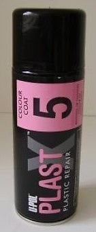 U-POL Plast X BLACK PAINT Plastic Bumper/Trim Paint PLAS/5B Aerosol 400ml 1K Ready For Use (RFU) Topcoat