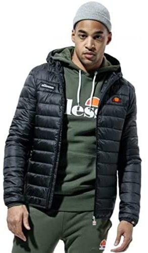 Ellesse Herren Lombardei Gepolsterte Jacke, Anthracite, XS