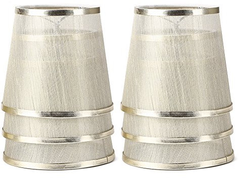 YISUN 6er Set Kleine Lampenschirme für Kronleuchter Tischlampe Hängelampe Wandleuchte, Auf Gaze PVC Lampenschirm für Küche, Schlafzimmer, Wohnzimmer(6er Set, Gold)