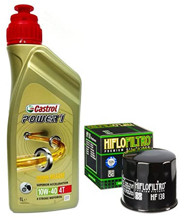 Kit tagliando 3L Castrol Power 1 10W40 filtro olio HifloFiltro HF138