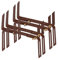 BigDean 4 Stück Blumenkastenhalter braun Standard H-Form Kasten Halter Balkonkastenhalter