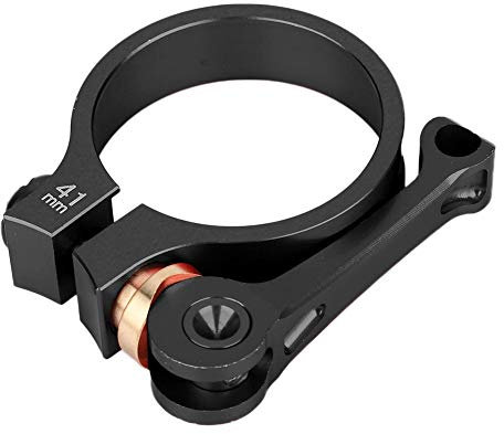 VGEBY Bike Seatpost Clamp, 41mm CNC Aluminum Alloy Bike Seat Tube Clip(black) for Cycling