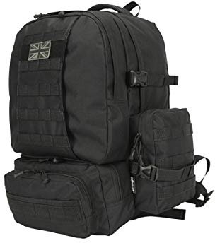 Kombat UK Expedition Rucksacks für Männer Frauen Large 50 l, Army Airsoft Tactical Assault Molle Sholder Bag für Survival, Reisen, Hunting, Hiking, Fishing, Fitnessstudio, Schule, Cadets Rucksack,