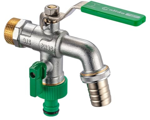 3/4 Inch BSP Doppelt Garten Zapfhahn Kugelhahn Wasserhahn Schlauchanschluss