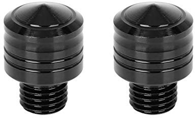 X AUTOHAUX 2pcs 10mm Bouchons Trou Miroir Moto Vis Normale Noir Universel