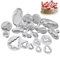 VONUOBEY 22 Pieces Christmas Fondant Cutters Snowflake Snowman Christmas Tree Leaves Shapes Sugarcraft Plunger Cookie Cutters Cake Decorating Mold DIY Tools