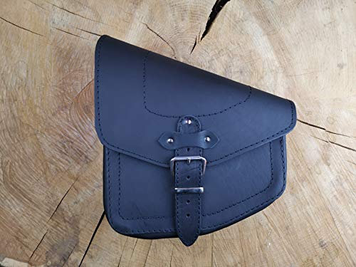 ORLETANOS Odin SCHWARZ Schwingentasche kompatibel mit Harley Davidson Black Ledertasche Satteltasche Seitentasche Tasche Fat Bob Street Bob Heritage Classic