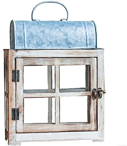 caihuashopping Deko Kerzenständer Schmiedeeisen Laterne Glas Windleuchte Kerzenhalter Art Deco Ornamente Gartenhof Retro Nostalgisches Schmiedeeisen ohne Kerze Kerzenleuchter (Color : A)