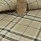 Redbrick Mill Fabrics Strukturierter Tweed-Polsterstoff mit Karomuster und Schottenmuster in Beige für Sofas und Stühle (Muster 10 x 8 cm)