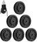 jiuzcare Seilrolle 6 Stücke 90mm Umlenkrolle Kunststoff Fitness-Umlenkrolle mit Kugellager Universallager Riemenscheibe für Gym Fitnessgeräte Ersatzteil Garagentor Umlenkrollen Seilwinde