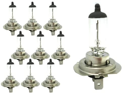 CARALL Lampe halogène de voiture 10 pièces 12V (H7 12V 55W PX26d)