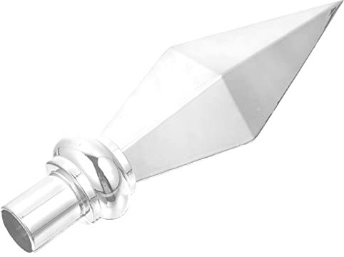 Yardwe Spear Flag Pole Topper Flagmpole Toper Flagge Pole Cap Aluminium Legierung Finial Flagge Kopfmast Fahnenmast für Outdoor- Indoor Silber 29X8 cm Austausch Fahnenmastspitze Flagpole Finial