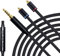 OKCSC MMCX Draht-Kopfhörer-Upgrade-Kabel, versilbert, HD3M-HiFi-Verlängerungskabel, Ersatz-Ohrhörer, Nylonkabel mit 3,5-mm-Stecker für Shure SE215 SE315 SE535 (mit Mikrofon)
