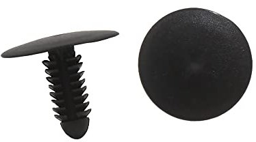 A ABSOPRO 40 Stück Bolzen Nieten 6mm Lochdurchmesser Befestigungsclips Kunststoff Schwarz