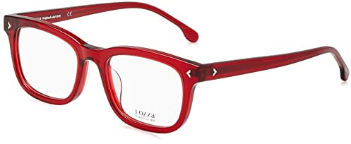 Lozza VL4275 Brille, Shiny TRANSP.Bordeaux Red, 52 Unisex Erwachsene, Shiny Transp.Bordeaux Rot