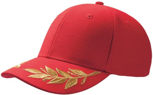 COOZO Unisex Gewinner Lorbeer Bestickt Kappe - Rot - Einheitsgröße