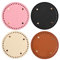 Pinsheng 4 Stück Taschenboden zum Häkeln Leder, 4 Farbe Runden Tasche Taschenboden Kunstleder Boden Tasche Häkeln Mit Löchern für Handtasche Strickbeutel, DIY-Zubehör Durchmesser 15CM