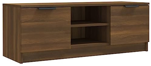 vidaXL TV Schrank Lowboard TV Möbel Tisch Board Sideboard Fernsehschrank Fernsehtisch HiFi-Schrank Braun Eichen-Optik 102x35x36,5cm Holzwerkstoff