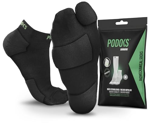 PODOKS® Laufsocken Kurz Damen und Herren | Sport-Kompression & Gezielte Polsterung | Lindert Plantarfasziitis | Geeignet für Running Socks, Trail und alle Sportarten