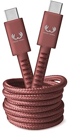 Fresh 'n Rebel 00214990 USB-C - Lightning Ladekabel 'Fabriq' 2 Meter Safari Red