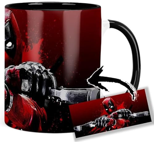 Deadpool A Taza Interior y Asa Negra Ceramica Mug