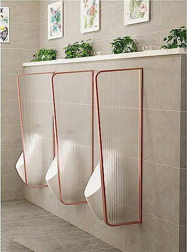 CENAP Urinal-Trennwand-Schutzwand, Urinal-Trennwand-Trennwand, Innenraum-Trennwand aus Milchglas mit Matel-Rahmen, freistehende Wand-Trennwand, für Badezimmer/Hotel/öffentliche Toilette (Farbe