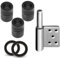 Simarro Anillos para Puerta de Habitación, Plástico, Arandelas, Bisagra de Puerta, 1,5 x 1 x 0,12 cm, 60 Unidades