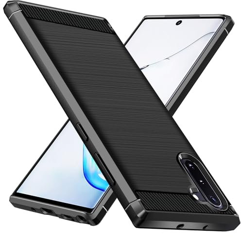 iVoler Cover per Samsung Galaxy Note 10 4G / 5G, [Protezione Antiurto di Grado Militare] Custodia Sottile Morbida in Silicone TPU Anti-Impronte Anti-Graffio Protettiva Case, Nero