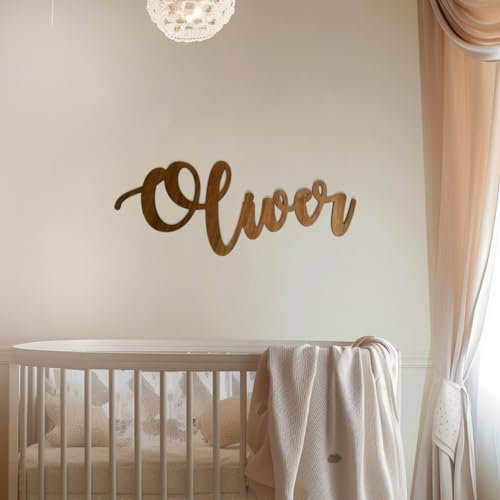 Nombres de madera personalizados para decoración hogar, Regalo ideal para Bautizo, Nacimiento Bodas, Comunión, Eventos, Habitación infantil, niño, niña, bebé, Letrero madera para puerta o pared
