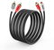 JSADZKJ 2RCA Cable de Extensión 2RCA macho a hembra de audio estéreo Subwoofer Cable 2 RCA Stereo Audio Extender Cord 24k chapado en oro cable RCA para Hi-Fi sistema de altavoces y más 5.9ft