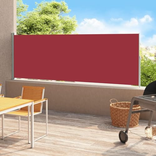 Home Outdoor OthersPatio Seitenmarkise, einziehbar, 180 x 500 cm, Rot